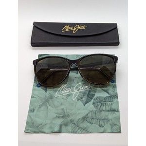 Maui Jim OCEAN Polarized Sunglasses 723-10P Tortoise Blue/Bronze Glass Women's